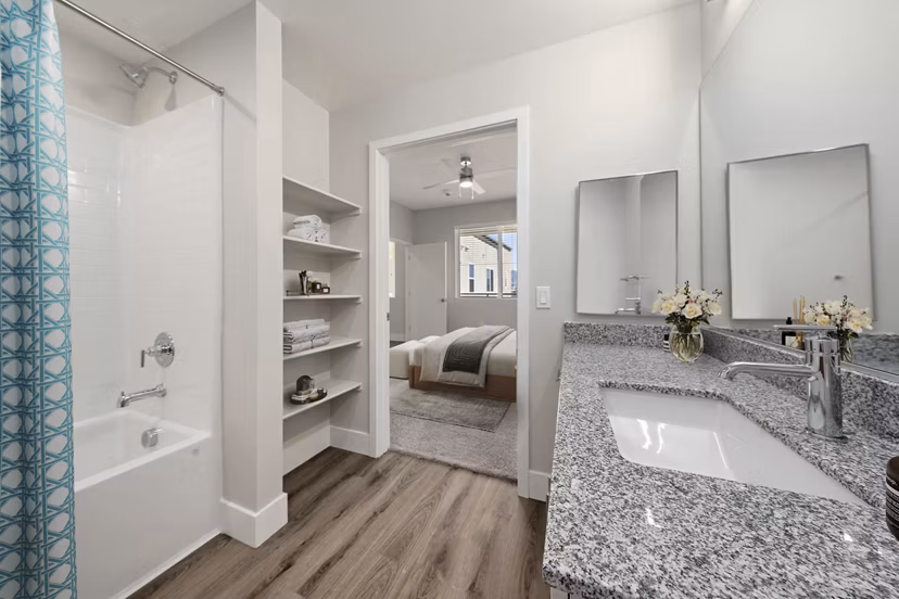 bathroom at Album Union Village Apartments
