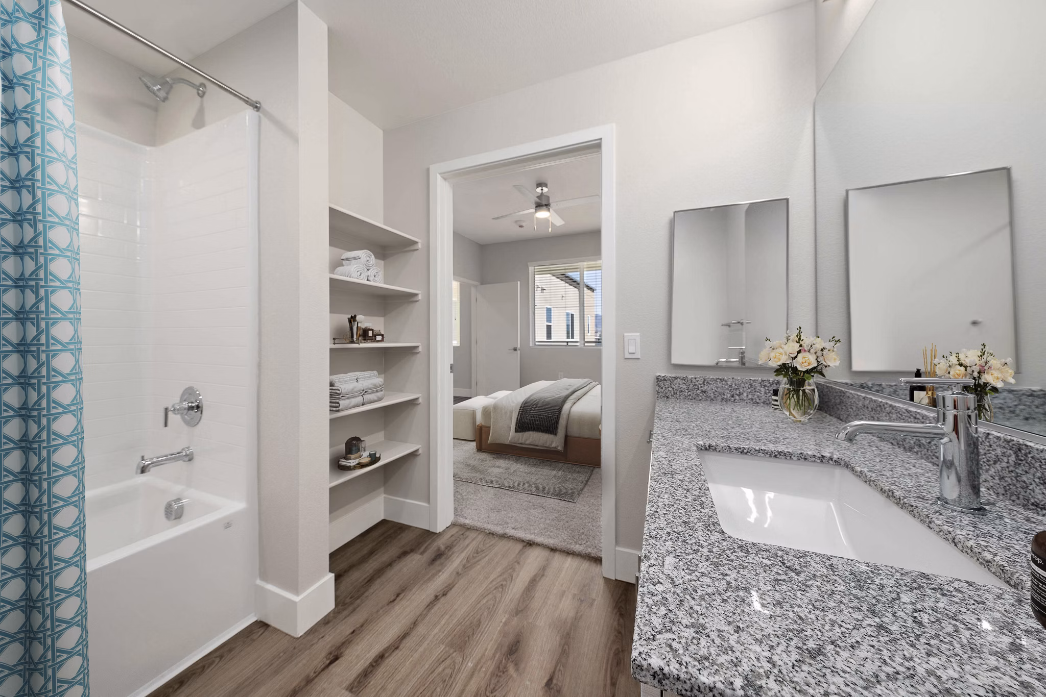 bathroom at Album Union Village Apartments