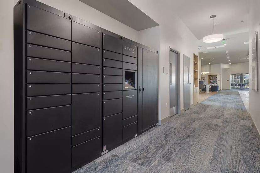 mail room at Album Union Village Apartments