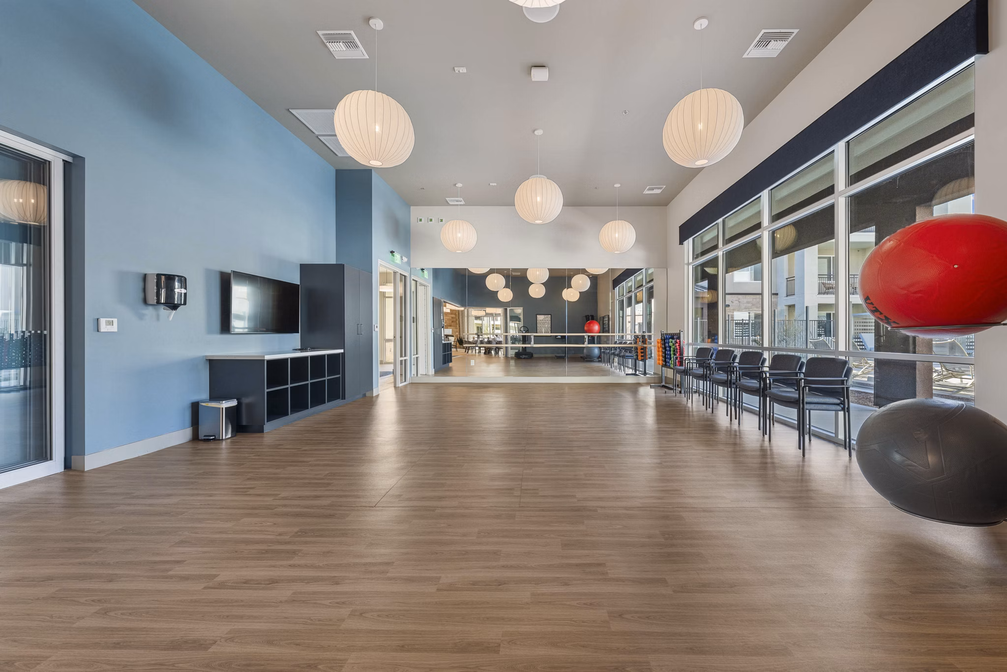 fitness center at Album Union Village Apartments