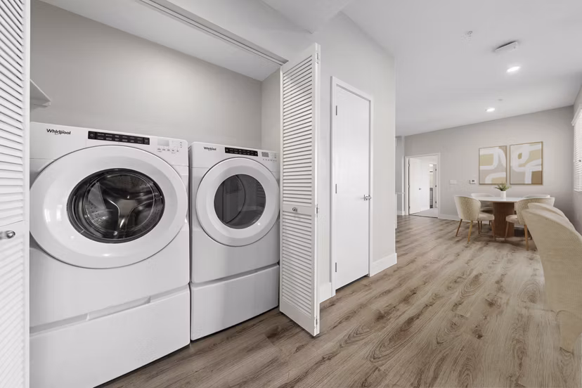 laundry room at Album Union Village Apartments