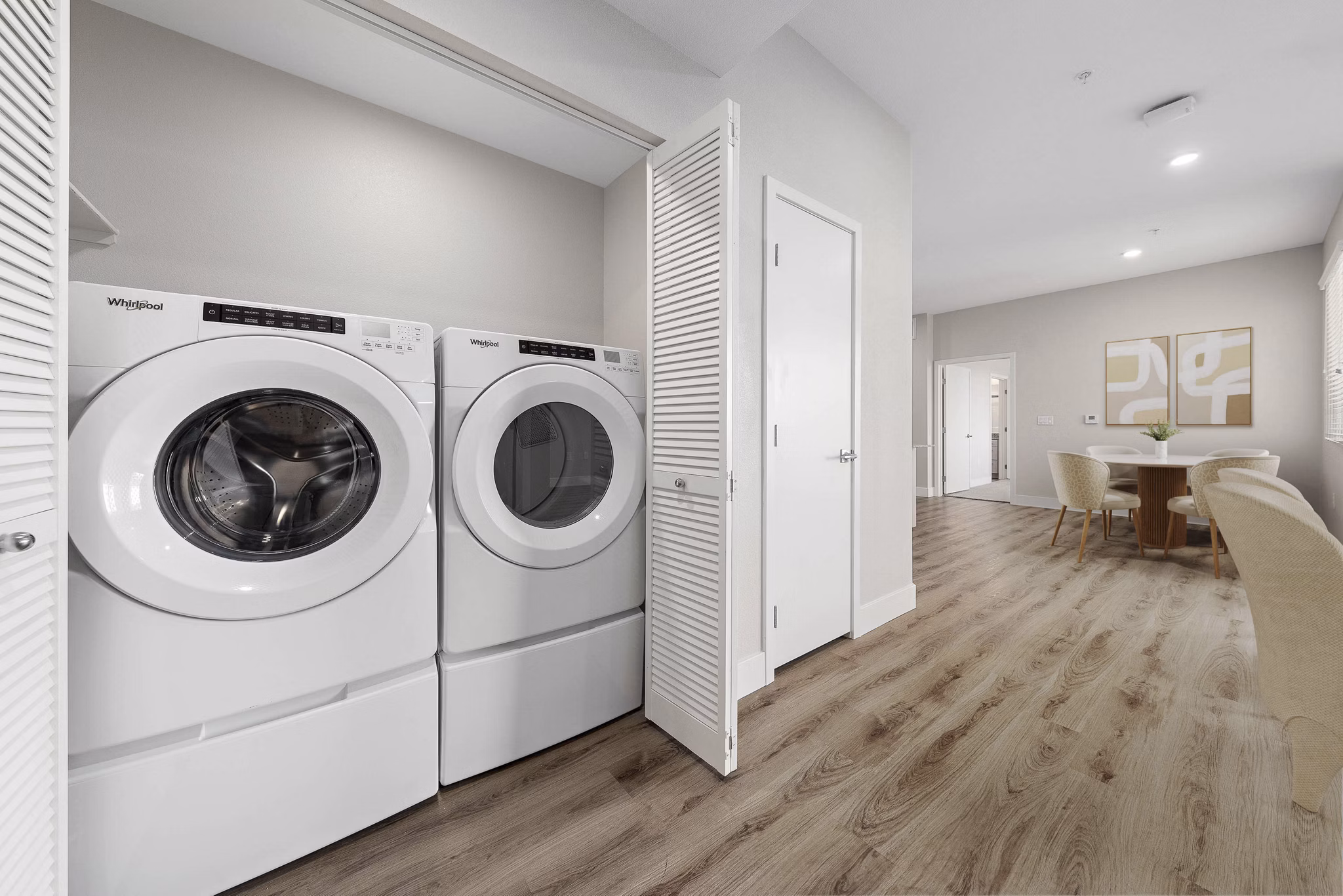 laundry room at Album Union Village Apartments