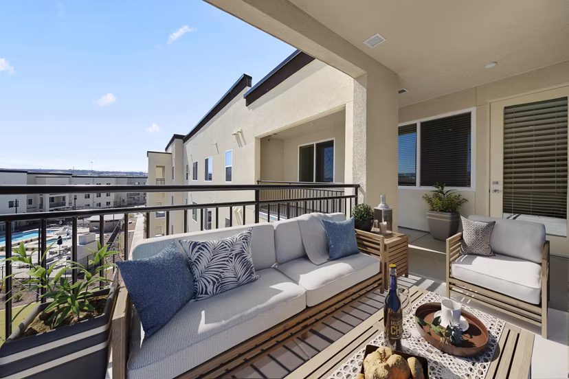 patio at Album Union Village Apartments