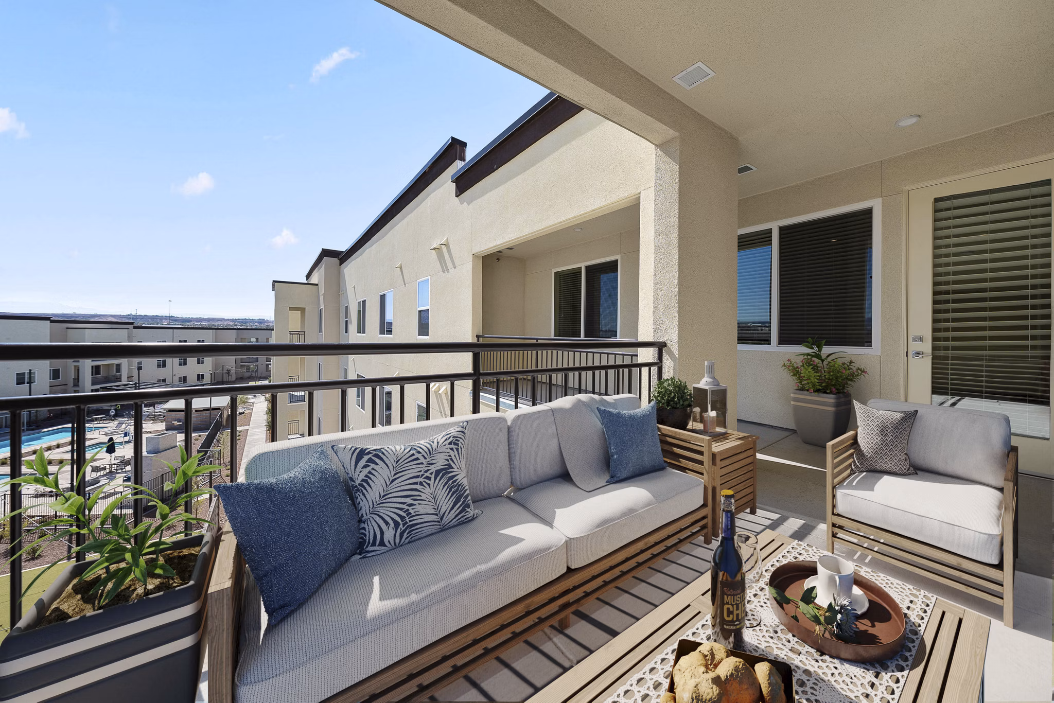 patio at Album Union Village Apartments