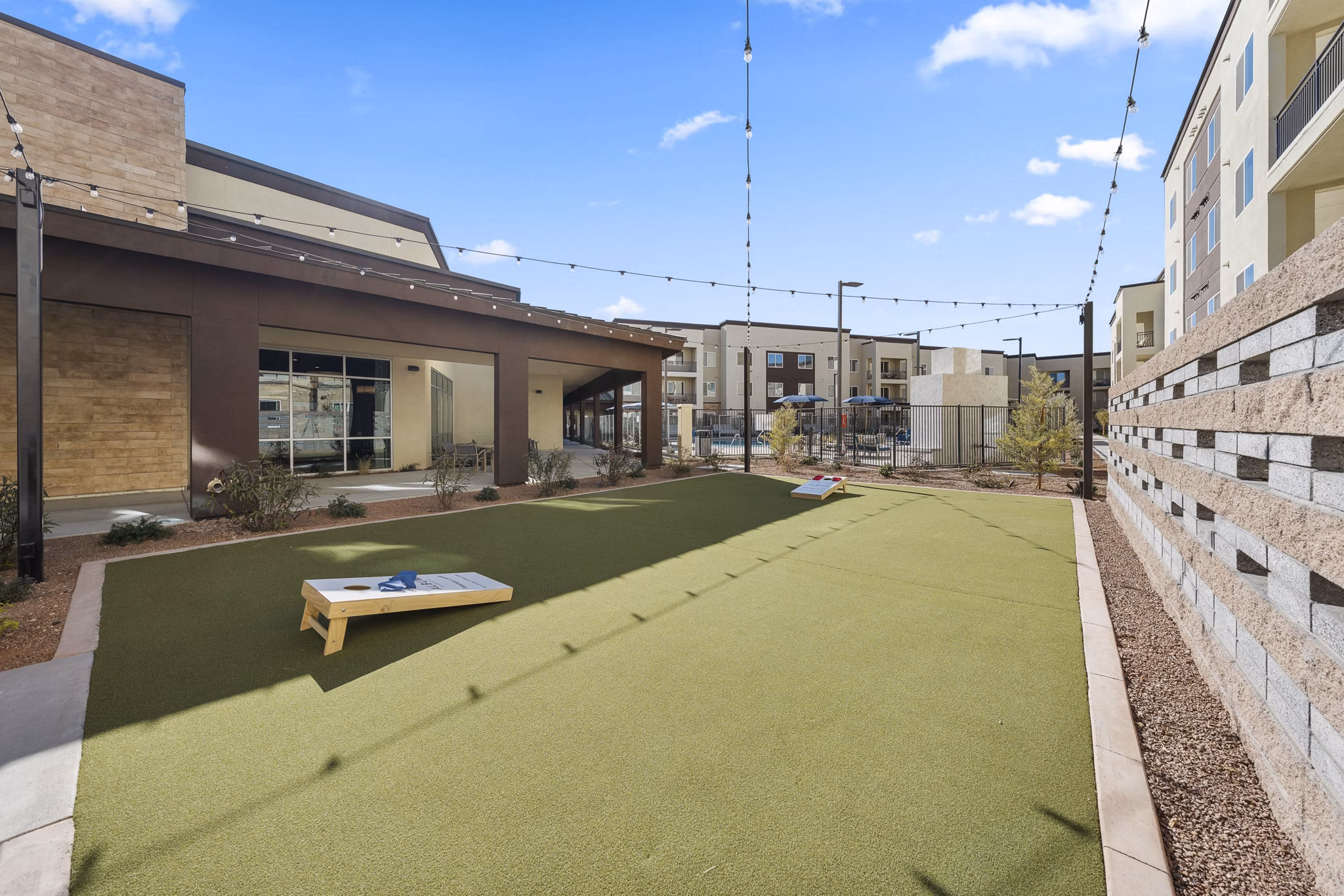 dog park at Album Union Village Apartments