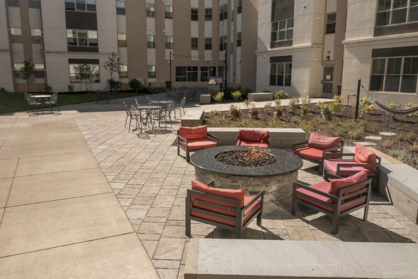 fire pit at Hillside Commons Apartments