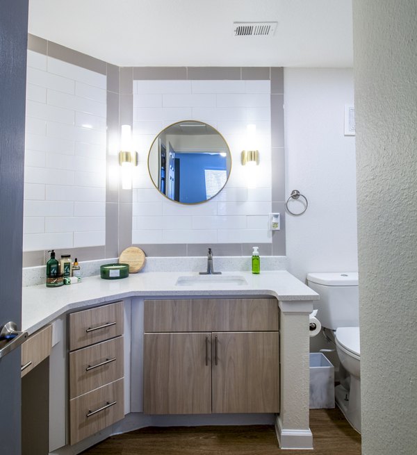 bathroom at Legends Lake Creek Apartments