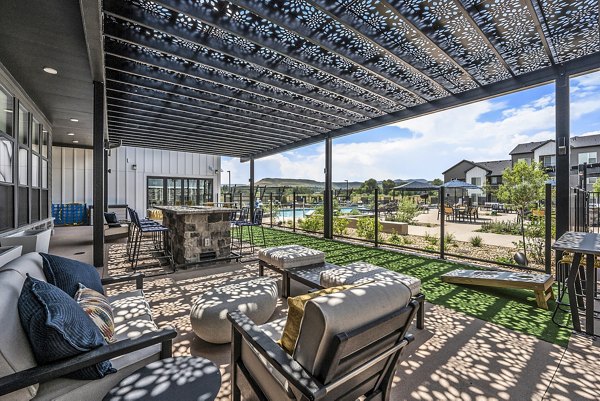 patio/recreational area at Outlook Table Mesa Apartments