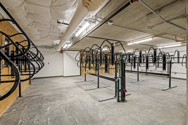 Skyglass Apartments: Secure bike storage for residents in this luxury apartment community