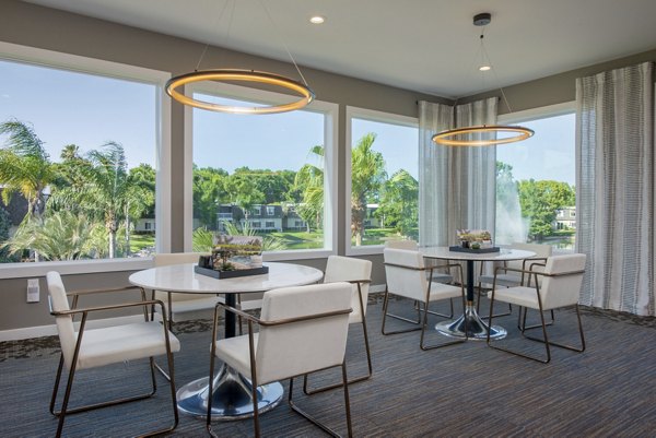 Modern clubhouse featuring stylish seating areas at Westmount at Winter Park Apartments