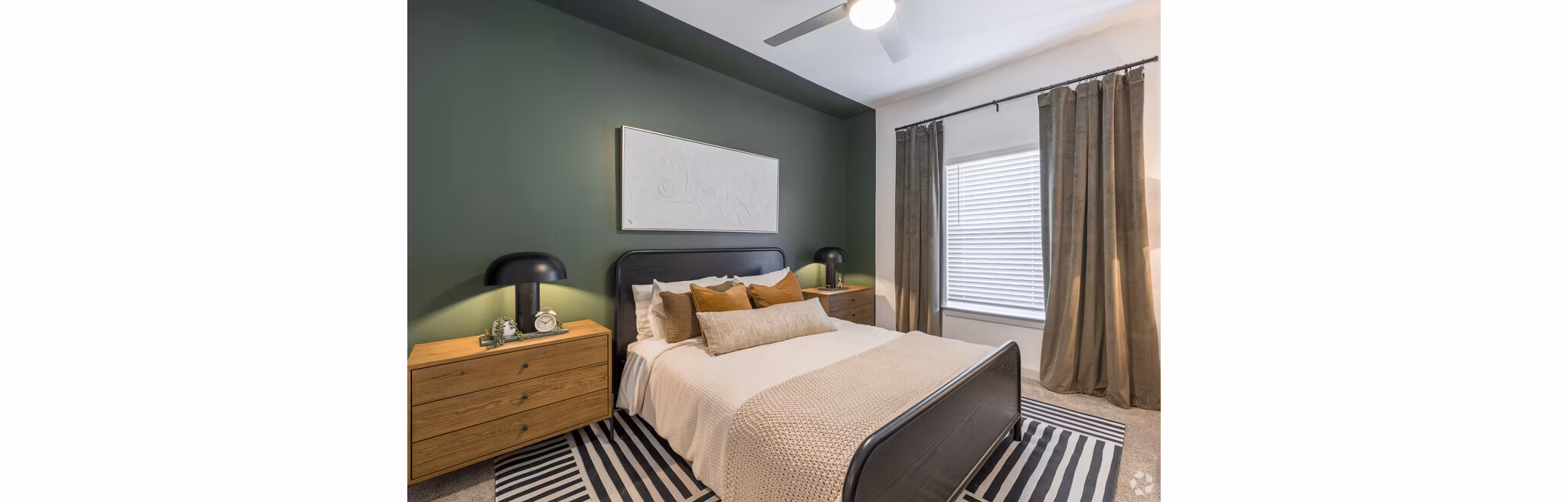 Spacious bedroom with contemporary decor at Advenir at Walker's Ridge Apartments