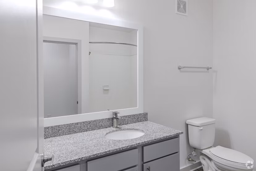 Bathroom featuring modern fixtures at Advenir at Walker's Ridge Apartments luxury rentals