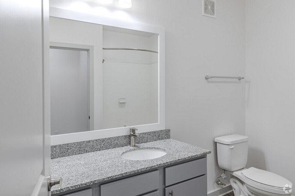 Bathroom featuring modern fixtures at Advenir at Walker's Ridge Apartments luxury rentals