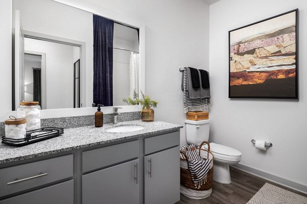 Bathroom featuring modern fixtures at Advenir at Walker's Ridge Apartments