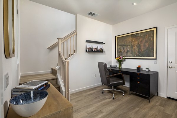 Modern kitchen with stainless steel appliances in Suncrest at Ponte Vista Apartments