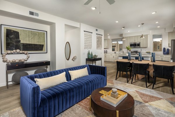 Spacious living room with modern decor at Suncrest at Ponte Vista Apartments