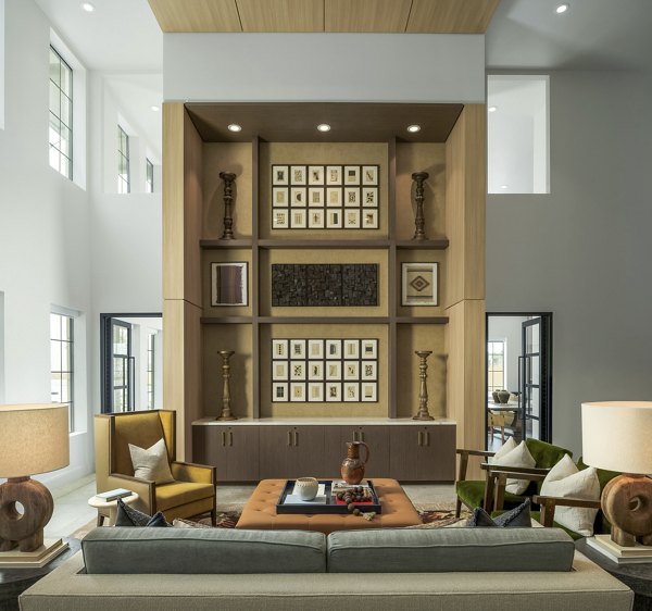Stylish clubhouse with modern decor at The Alyssa Apartments