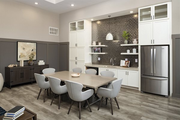 Clubhouse at Arden Apartments: Modern design featuring lounge seating and pool table