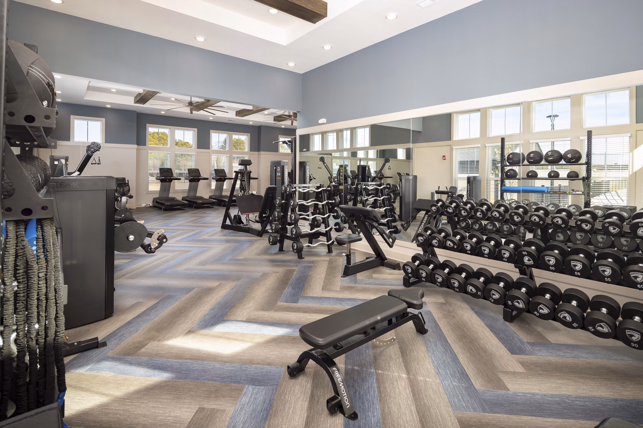Modern fitness center with state-of-the-art equipment at Arden Apartments, perfect for an active lifestyle