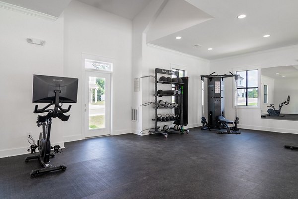 State-of-the-art fitness center at Summerwell Parkway Village Apartments with modern gym equipment and spacious workout areas