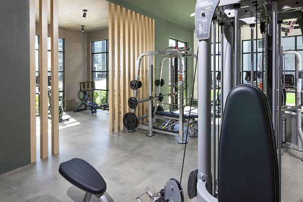 Fitness center with modern equipment at Milo Apartments for an active lifestyle