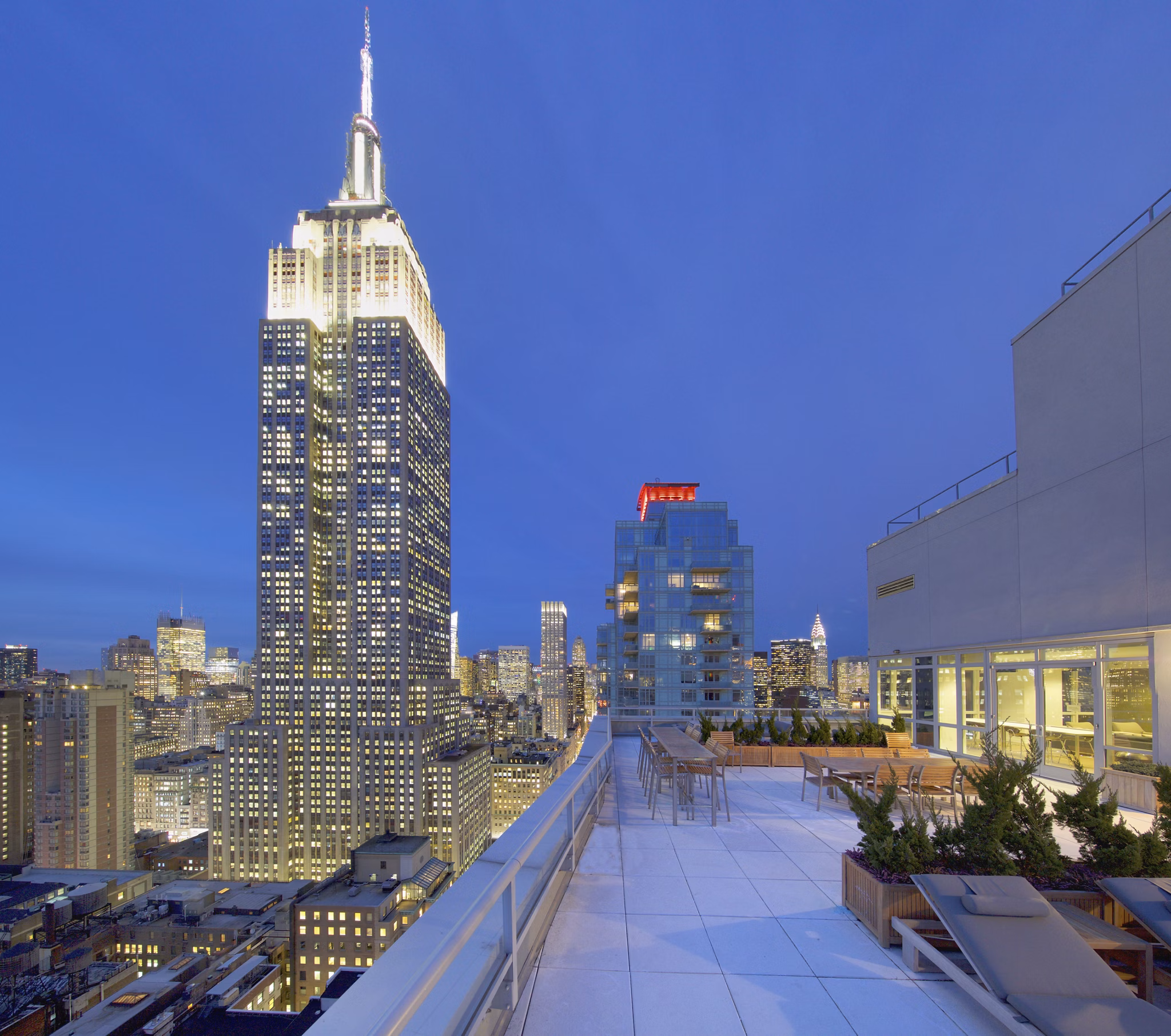 The Dylan Apartments: Balcony view showcasing luxury living at Greystar's modern community in the heart of the city