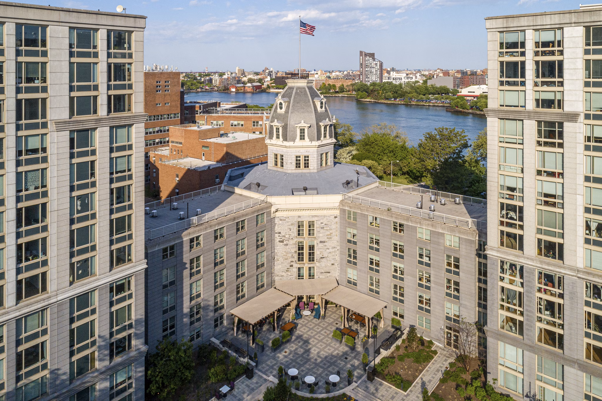 The Octagon Apartments: Historic architecture luxury apartments on Roosevelt Island, New York