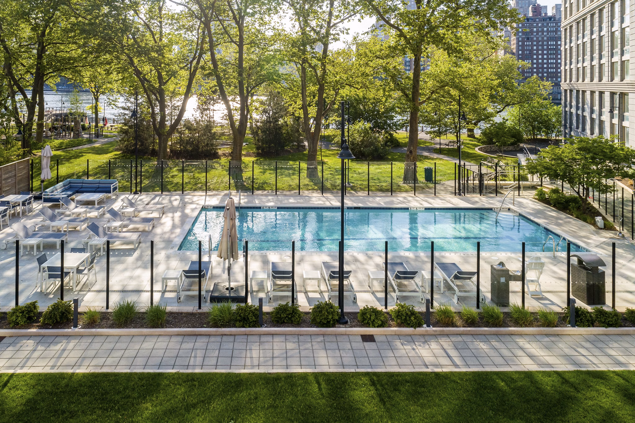 Rooftop pool offering panoramic views at The Octagon Apartments