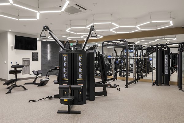 fitness center at The Cline Apartments