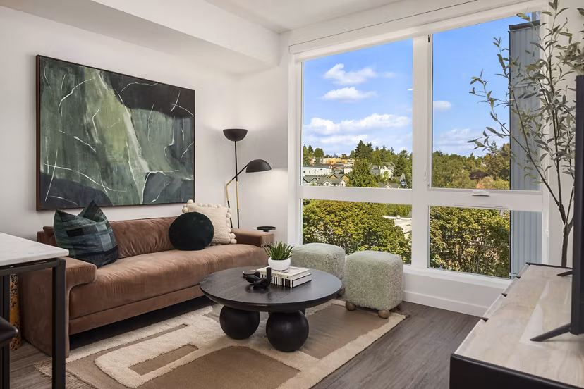 living room at The Cline Apartments