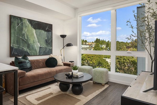 living room at The Cline Apartments