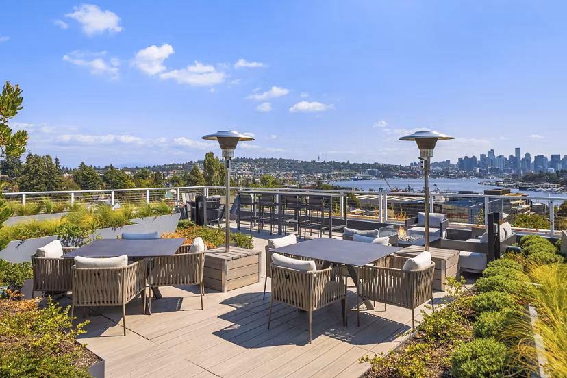 patio at The Cline Apartments