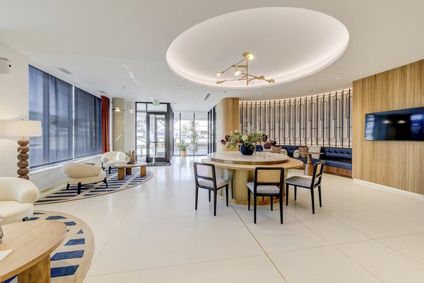 Clubhouse with modern design elements at The James Apartments