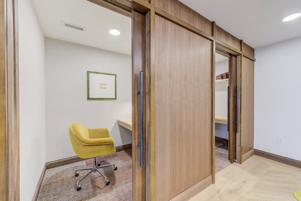Clubhouse featuring modern interior design at The James Apartments, perfect for leisure and social events