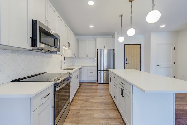 kitchen at The James Apartments