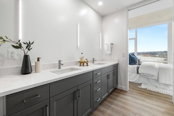 bathroom at Willamette Tower Apartments