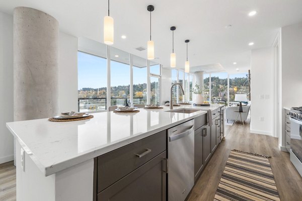 kitchen at Willamette Tower Apartments