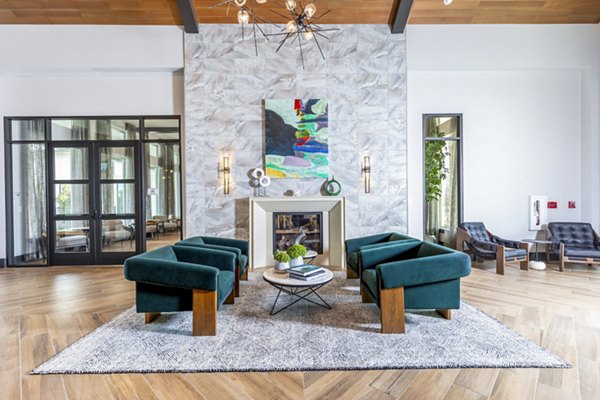 Clubhouse with modern amenities at The Madison at City Place Apartments