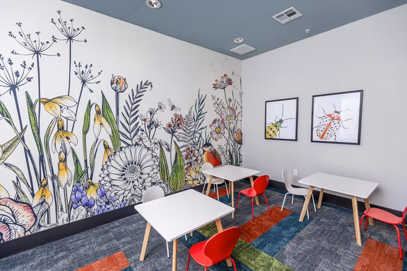 Clubhouse day care center with modern facilities at The Madison at City Place Apartments