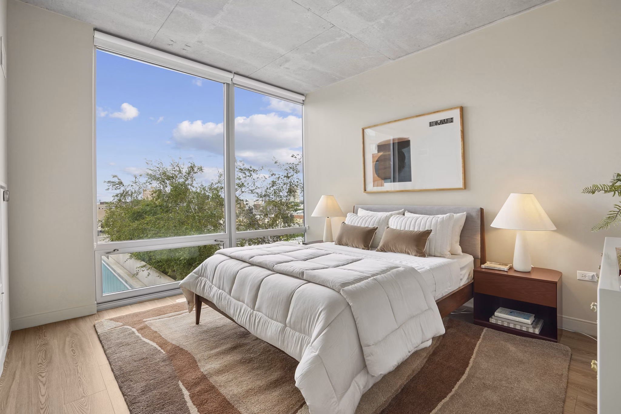 bedroom at Spoke Apartments