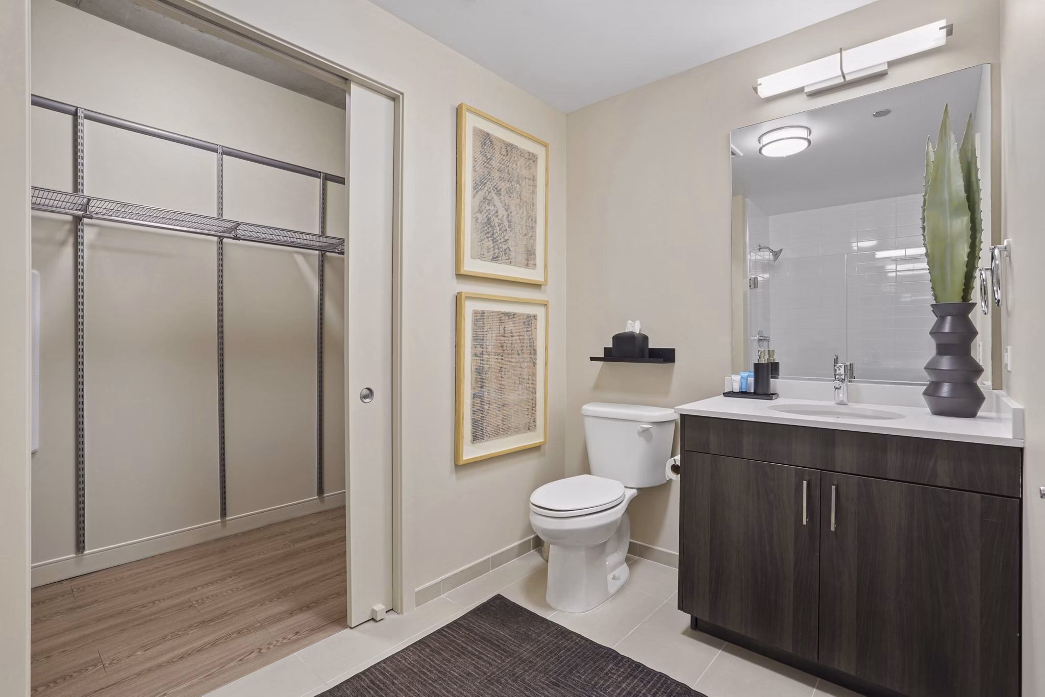 bathroom at Spoke Apartments