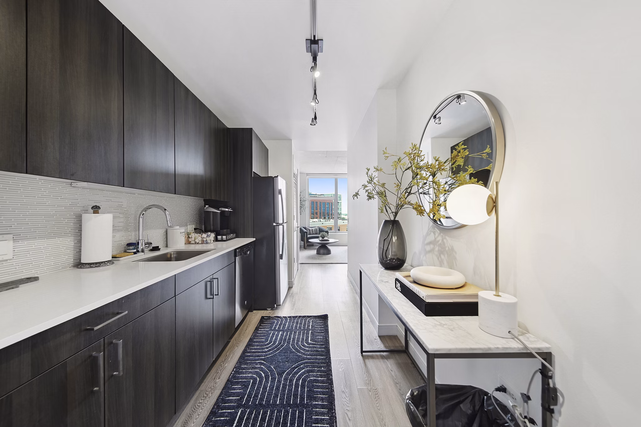 kitchen at Spoke Apartments