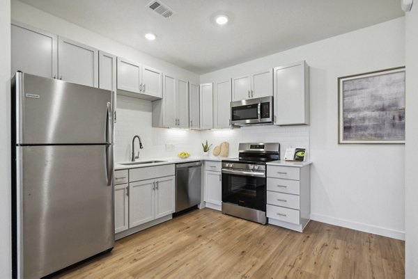 kitchen at Pure OKC Apartments