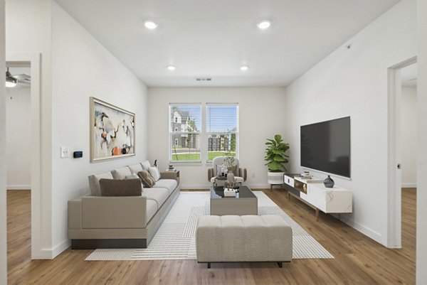 living room at Pure OKC Apartments