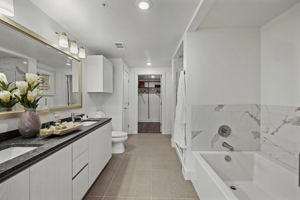 bathroom at Hanover North Cambridge Apartments