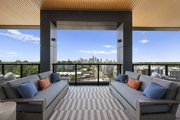 patio at The Rowe at Commonwealth Apartments
