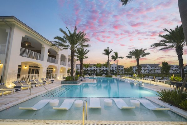 pool at Elan Palm Reserve Apartments