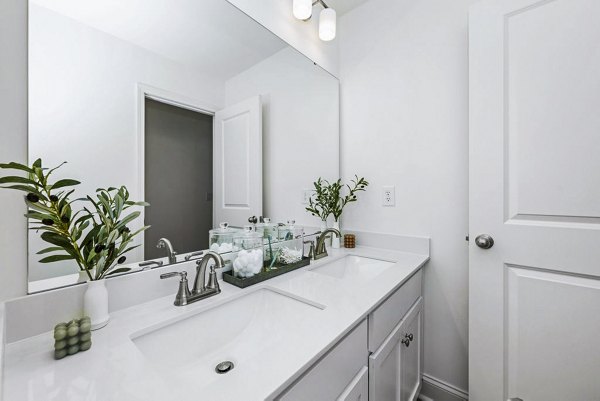 Modern bathroom featuring sleek fixtures at Affinity at Kendrick Apartments, Greystar luxury apartments