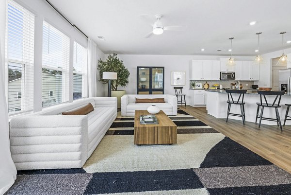 Modern living room with stylish decor at Affinity at Kendrick Apartments