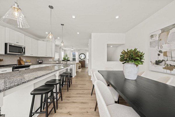 dining room at Affinity at Oak Hills Apartments 